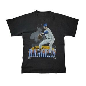 Vintage Nolan Ryan Salem Sportswear T-Shirt‎ 1991 Rangers Single Stitch